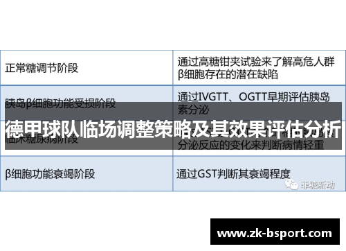 德甲球队临场调整策略及其效果评估分析